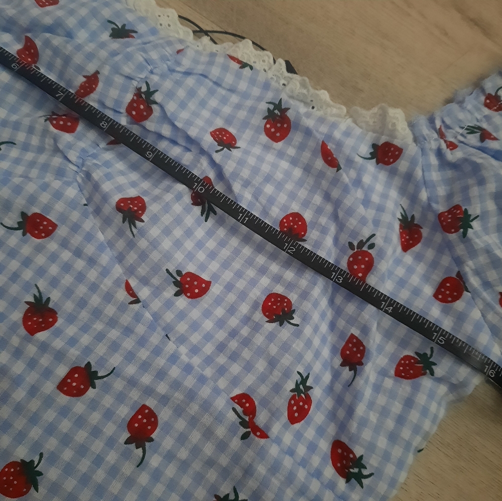 Fashion Nova Strawberry Gingham Top - Picture 7 of 10